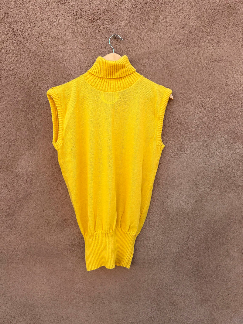 Yellow Turtleneck Sweater Vest - as is