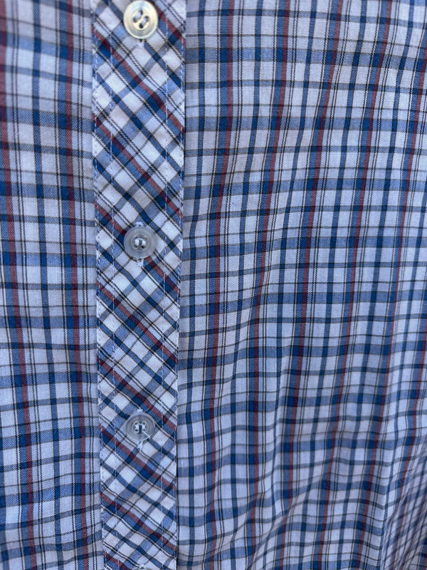 Hot Line from Mervyn's Plaid 70's Blouse
