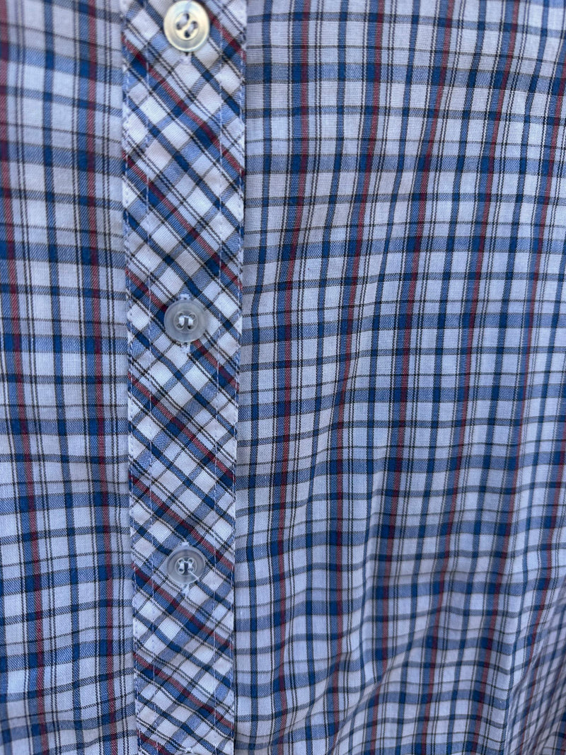 Hot Line from Mervyn's Plaid 70's Blouse