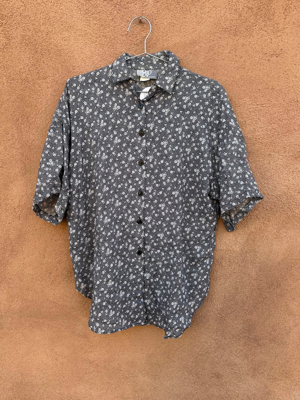 Floral Black & White J.P. Collections Blouse