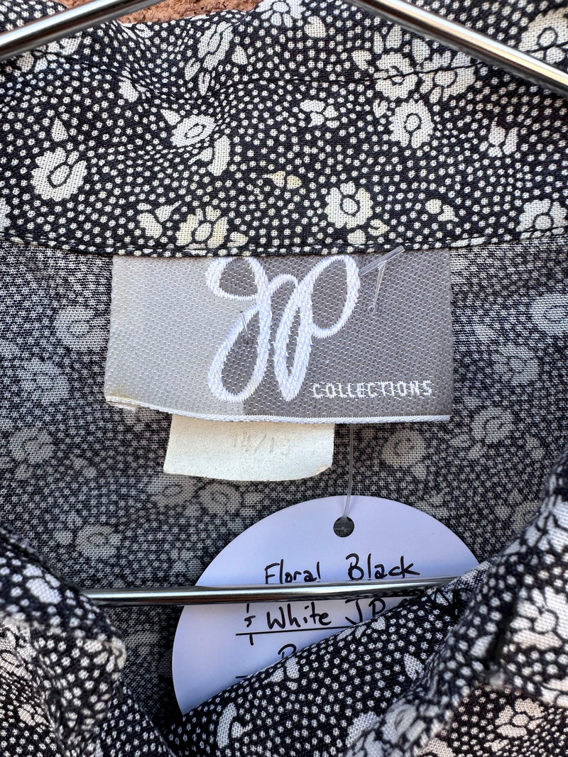 Floral Black & White J.P. Collections Blouse