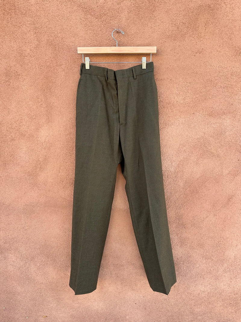 Drag Green Korean War Era Wool Army Trousers 28 x 31