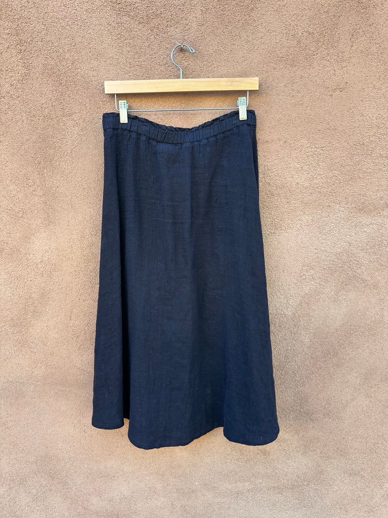 Black Linen Skirt by Nannette Keller