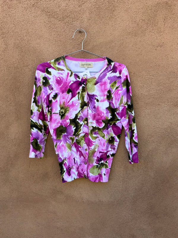 Jones New York Floral Cardigan