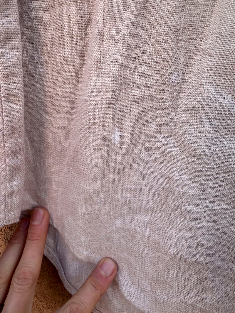 Linen Rockmount Ranch Wear Diamond Snap Western Blouse - as is