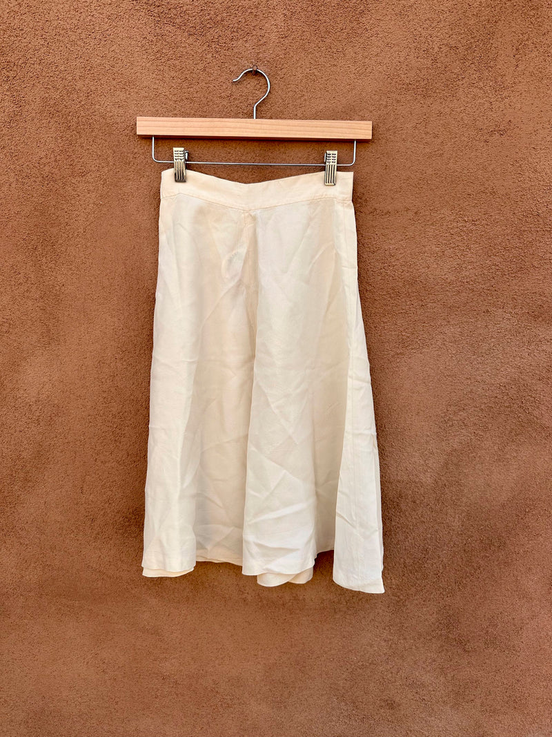 60's Era Cream Tennis Skirt 25" waist