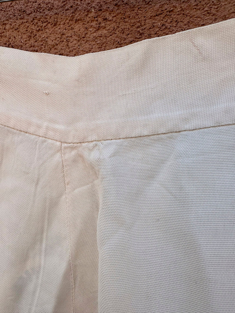 60's Era Cream Tennis Skirt 25" waist