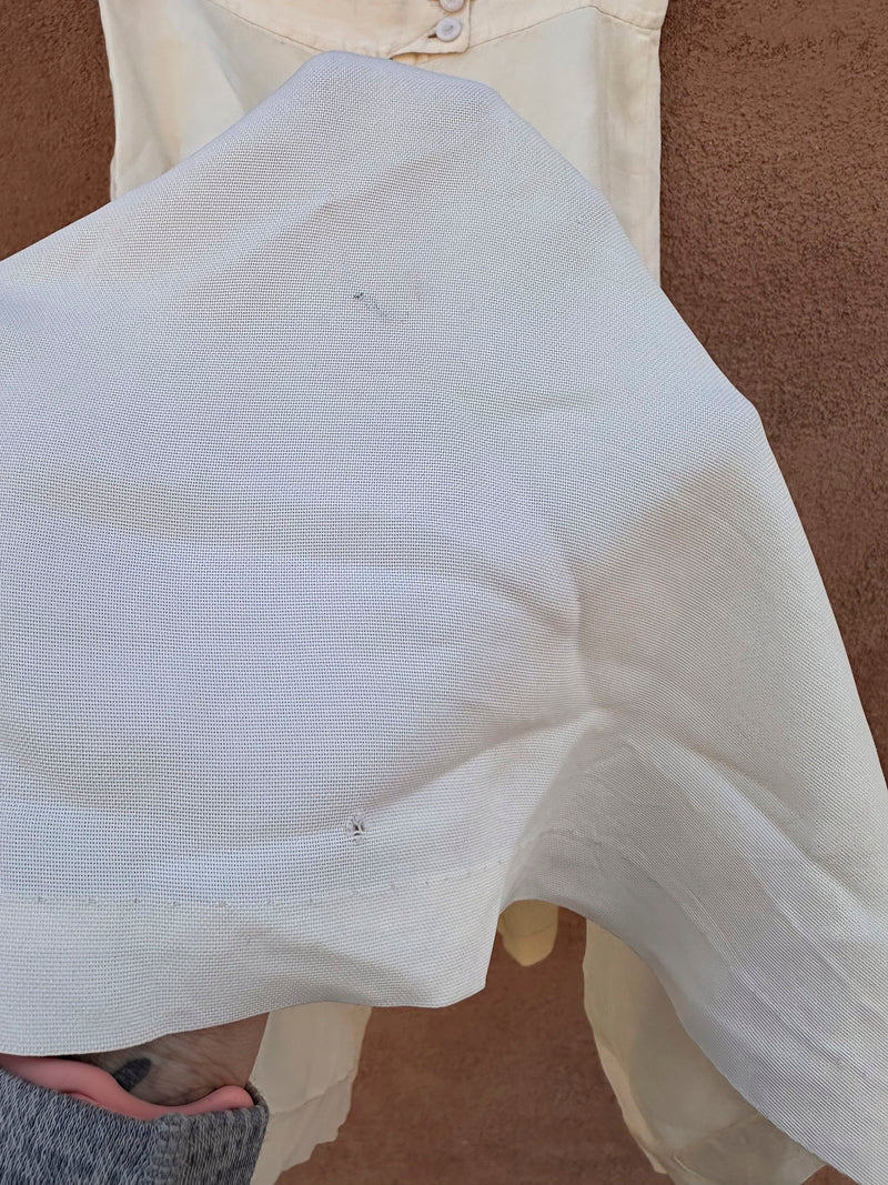 60's Era Cream Tennis Skirt 25" waist