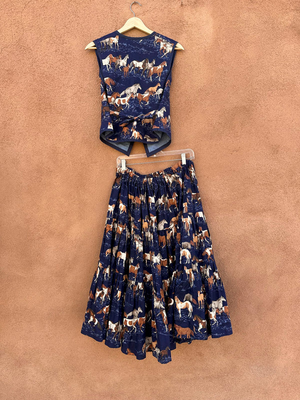Wild Horses Vest & Skirt Set