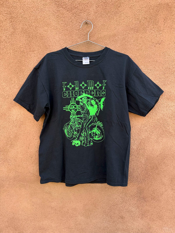 Green & Black Choppers Biker T-shirt