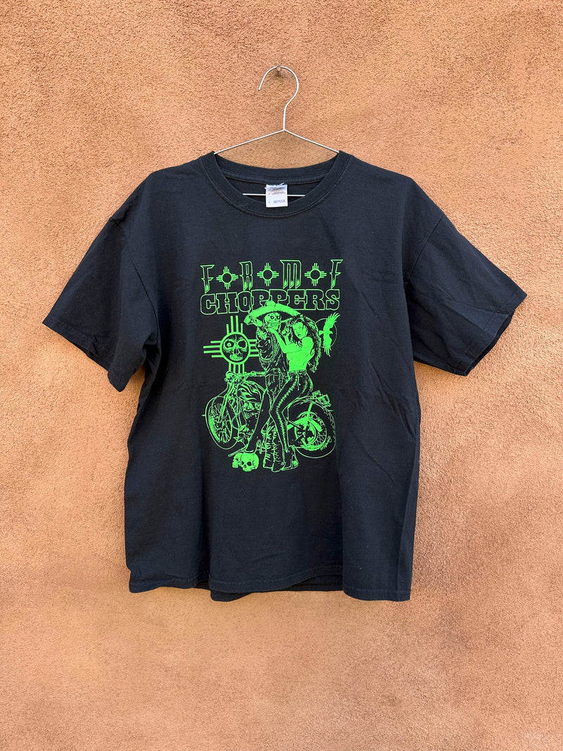 Green & Black Choppers Biker T-shirt