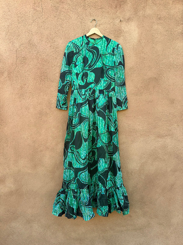 Lilli Russell Green & Black 1960's Dress