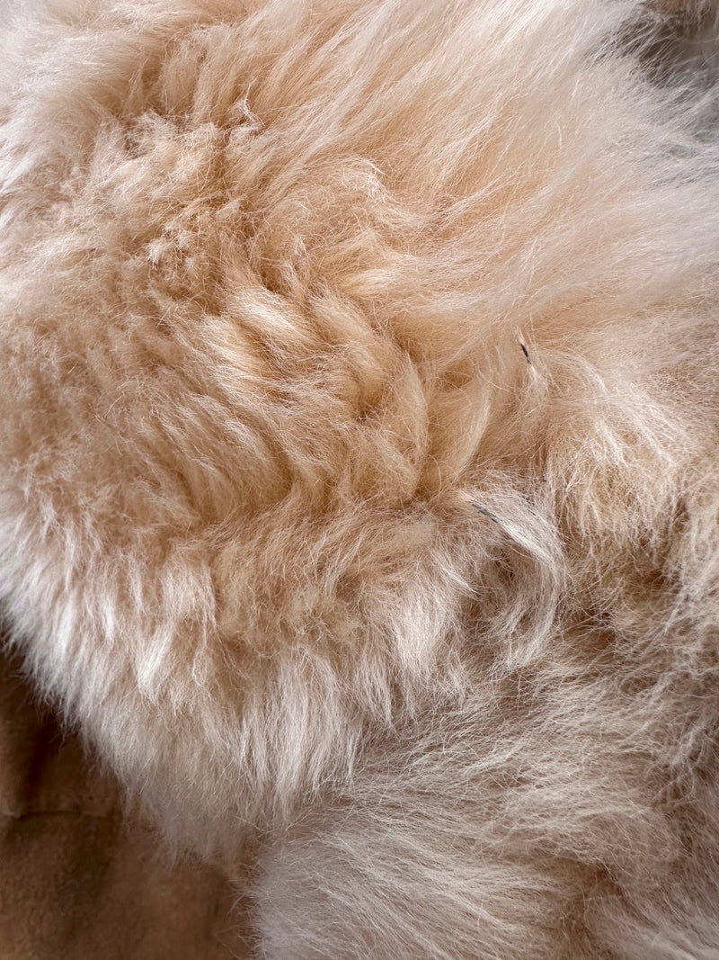 Suede, Shearling Fur & Faux Shearling Jacket - as is