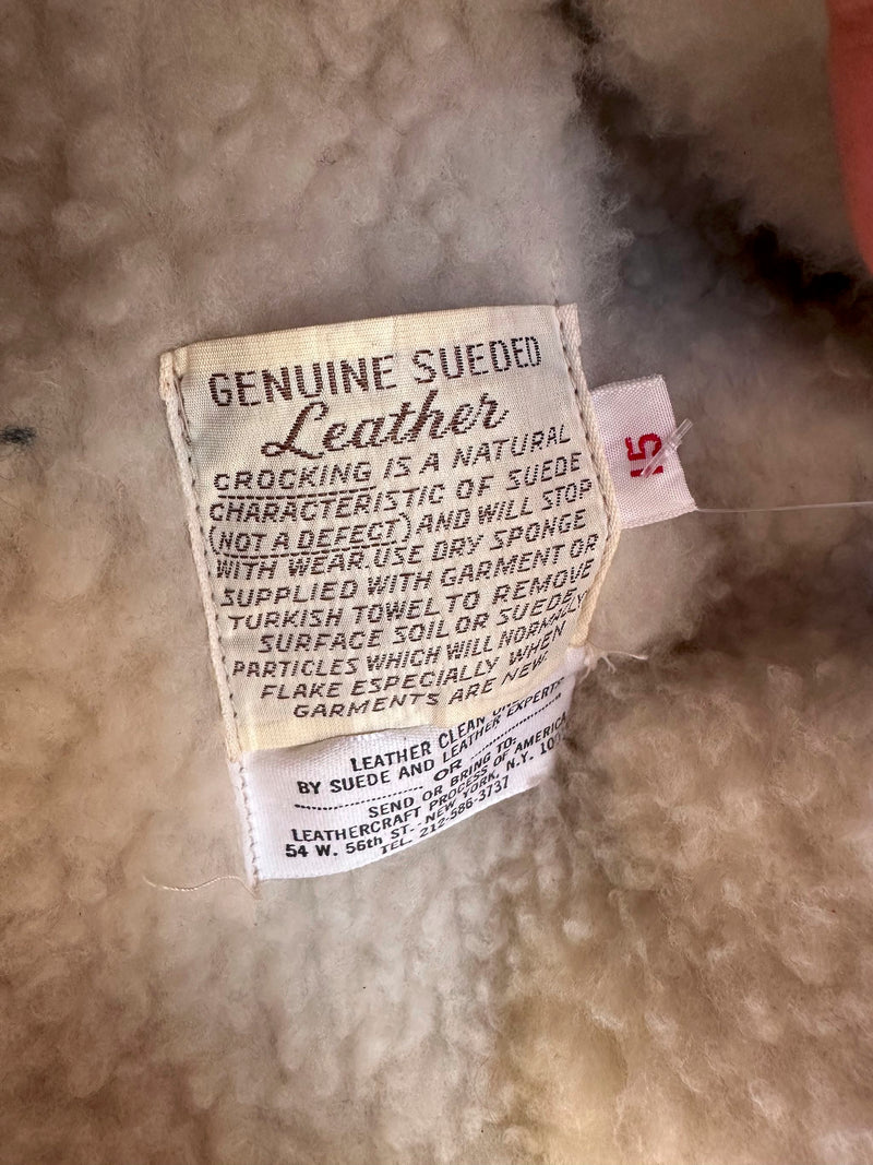Suede, Shearling Fur & Faux Shearling Jacket - as is