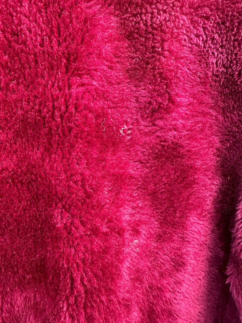 1960's Sears Raspberry Teddybear Fur Jacket