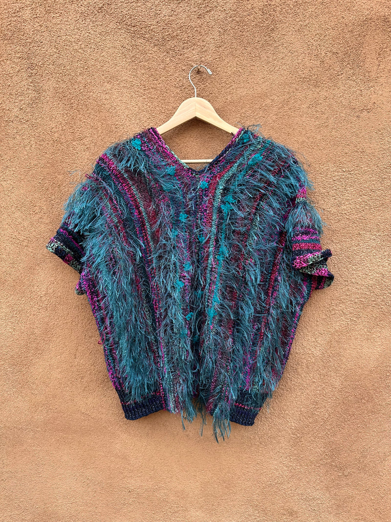 Teal & Pink Fringe Sparkly Sweater Vest - Maybe the Greatest Sweater Vest Ever Made