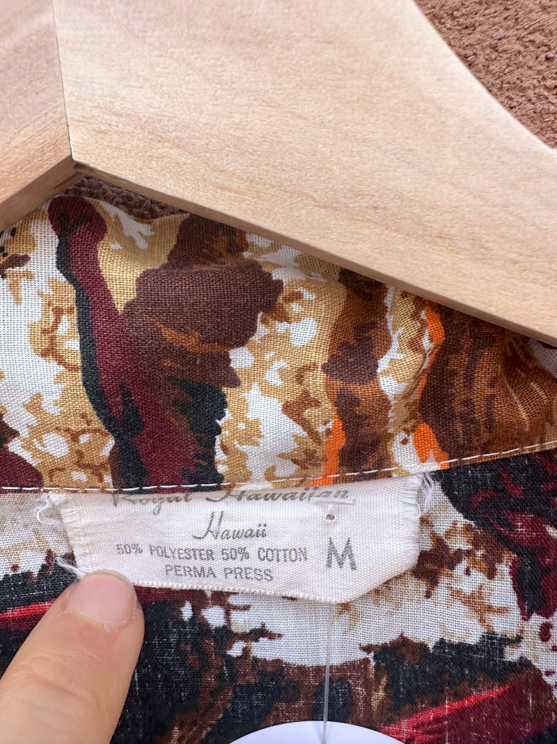 Royal Hawaiian 1960's Hawaiian Sunset Shirt