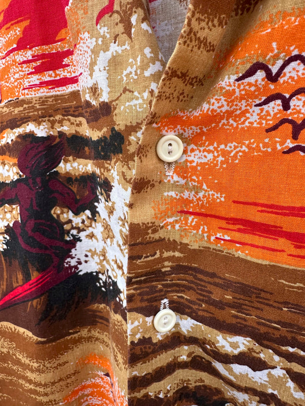 Royal Hawaiian 1960's Hawaiian Sunset Shirt