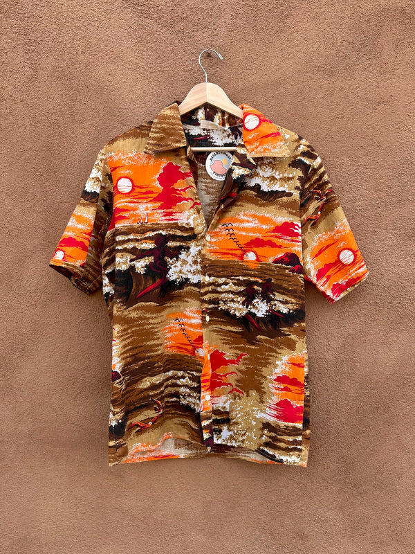 Royal Hawaiian 1960's Hawaiian Sunset Shirt