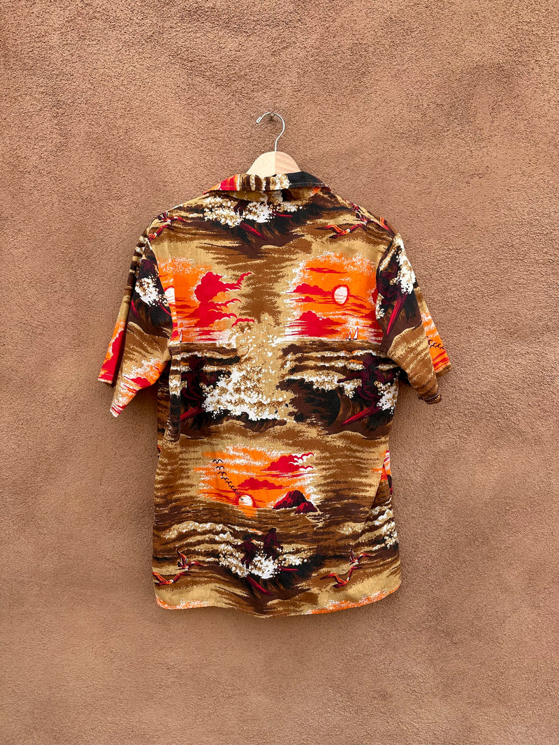 Royal Hawaiian 1960's Hawaiian Sunset Shirt