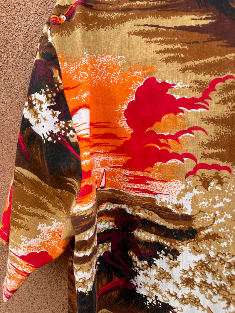 Royal Hawaiian 1960's Hawaiian Sunset Shirt
