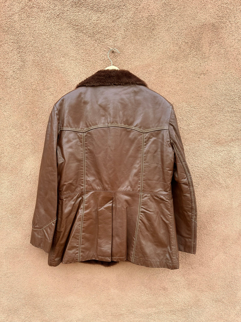 1970's Ms. Pioneer Brown Leather Jacket