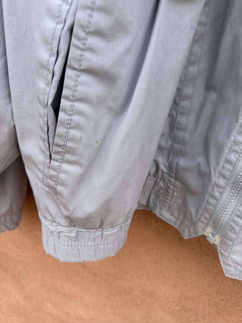 Light Gray Members Only Hooded Windbreaker