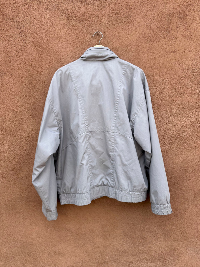 Light Gray Members Only Hooded Windbreaker