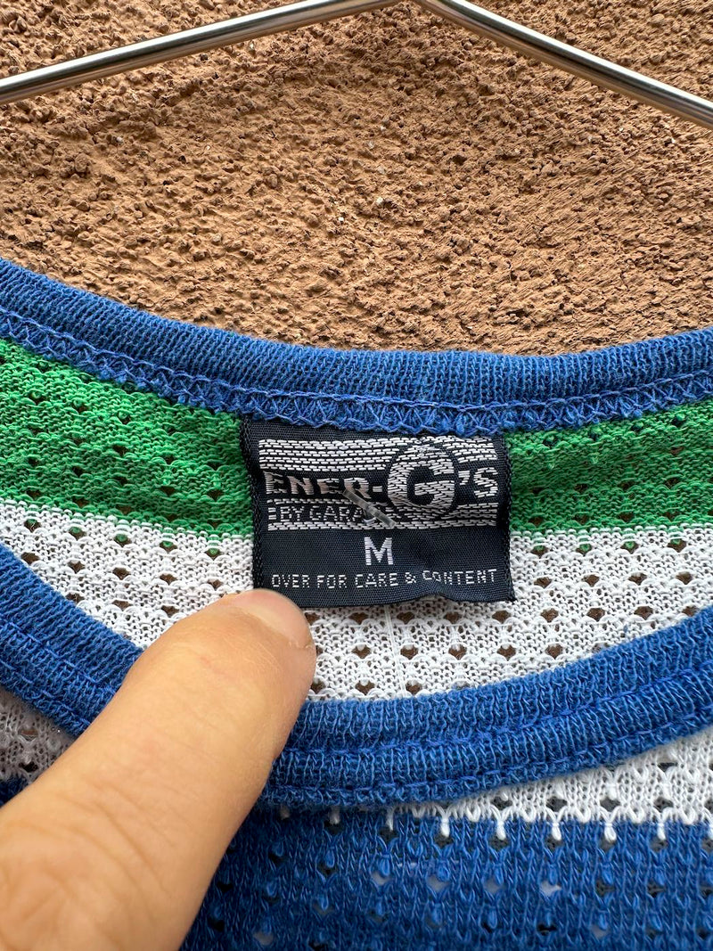 Ener-G's by Garan Striped Mesh Shirt