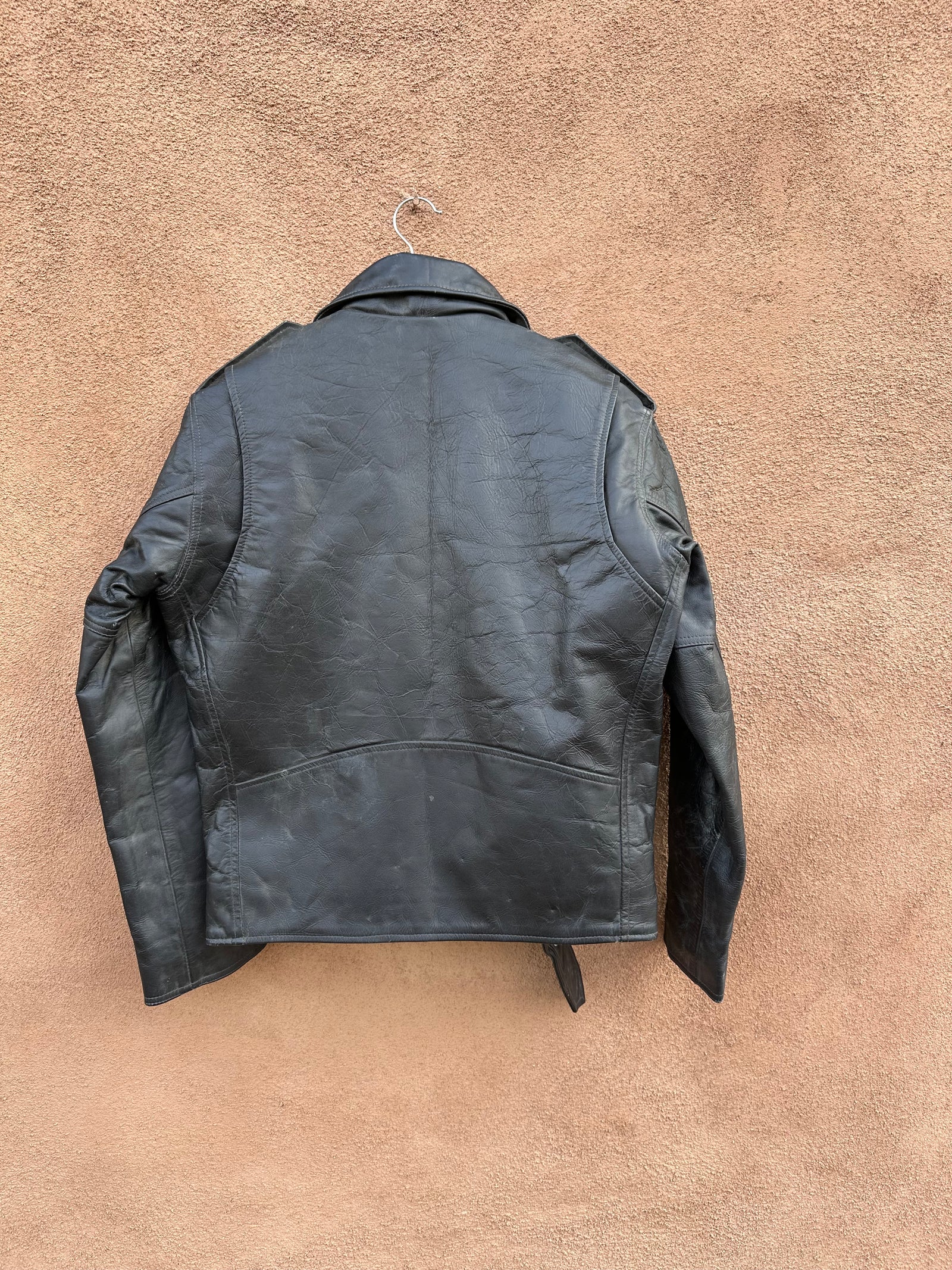Vintage Addis Fashions Leather Biker Jacket - 38 - as is (stubborn