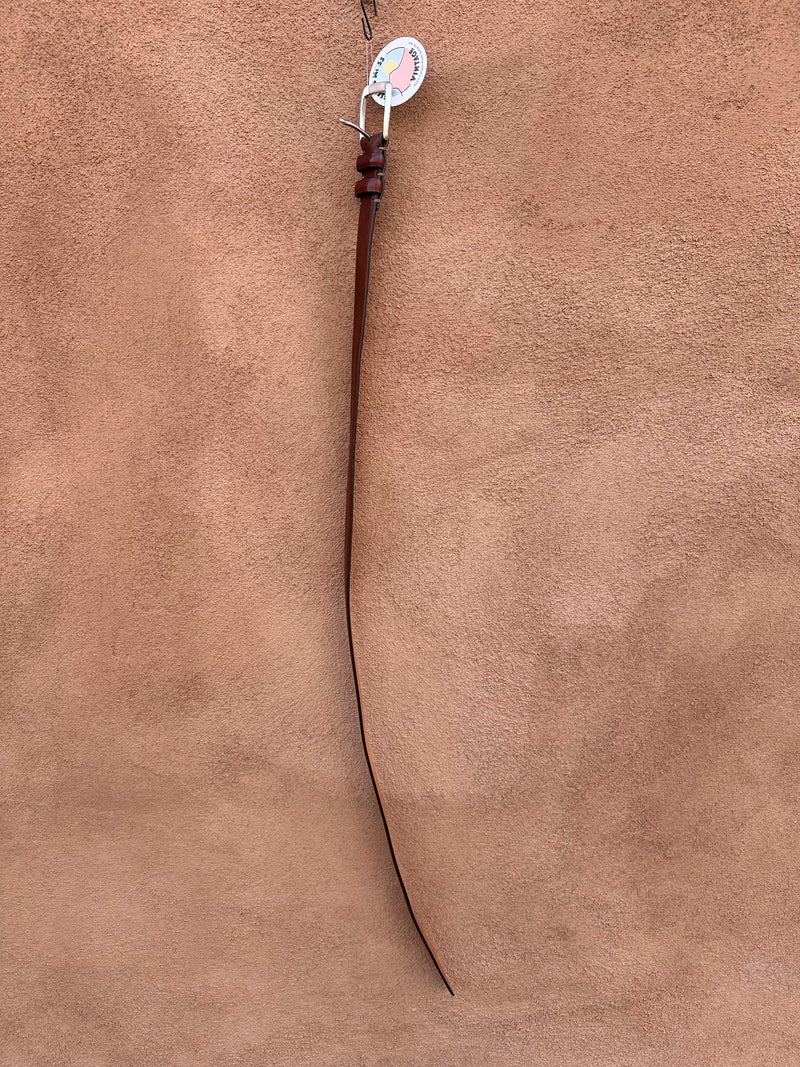 Brighton Calfskin Brown Leather Belt - 34