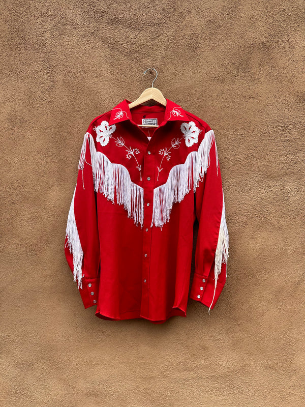 H Bar C California Ranch Wear 1970's Fringe Shirt