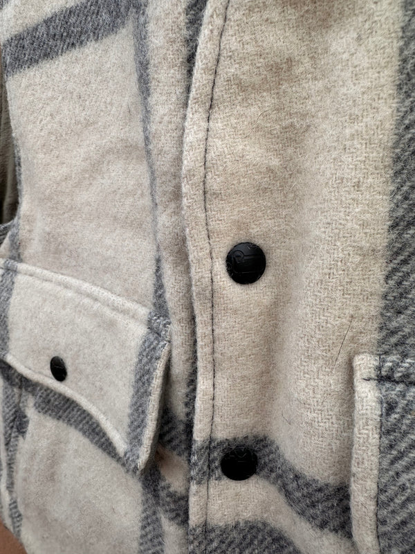 Gray and Cream Woolrich Wool Blend Vest