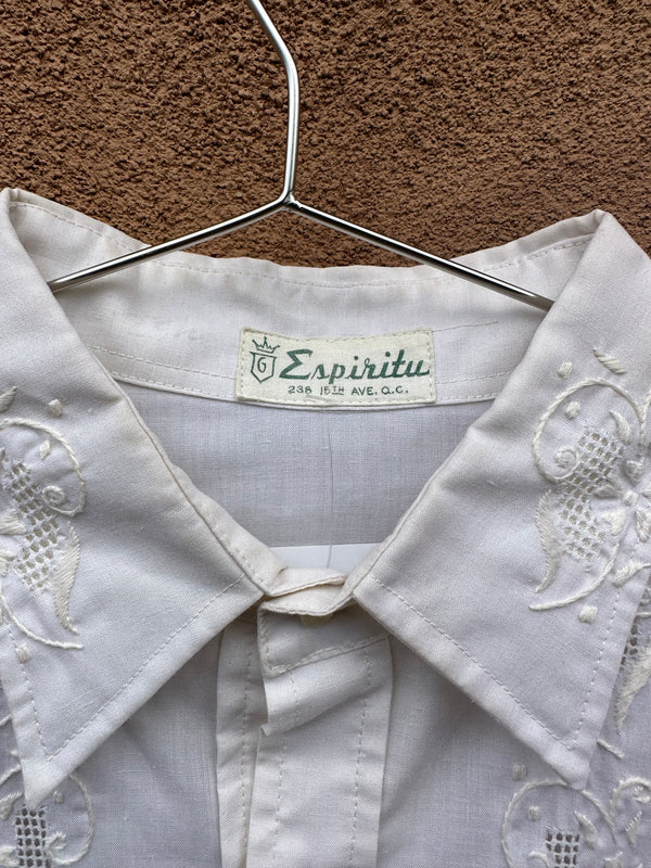 1950's Espiritu Shirt - Embroidery with Mesh Windows