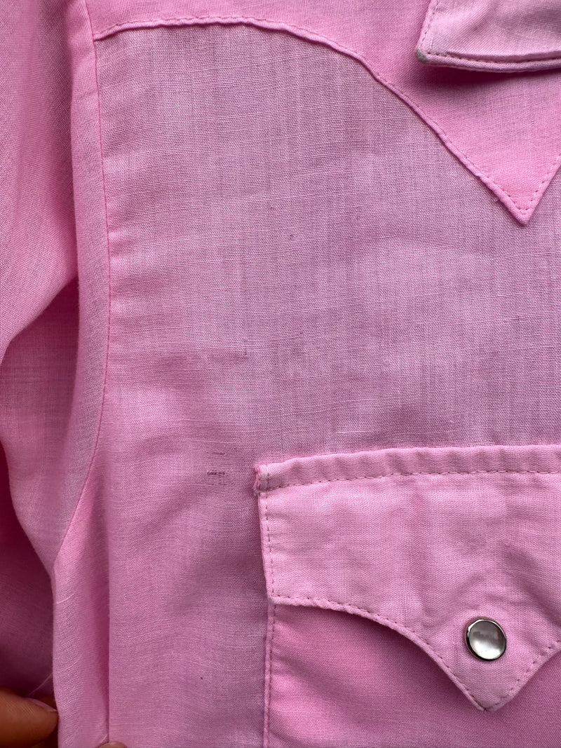 Pink Rockmount Ranch Wear Pearl Snap Shirt