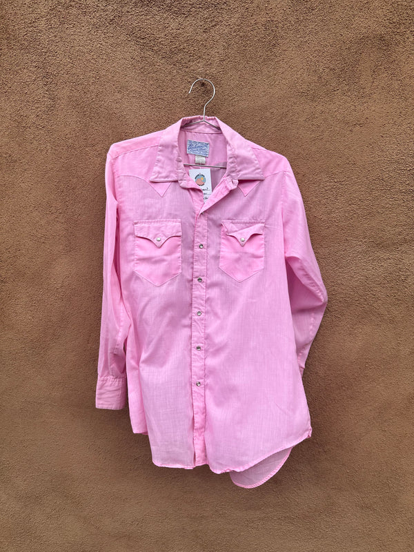 Pink Rockmount Ranch Wear Pearl Snap Shirt