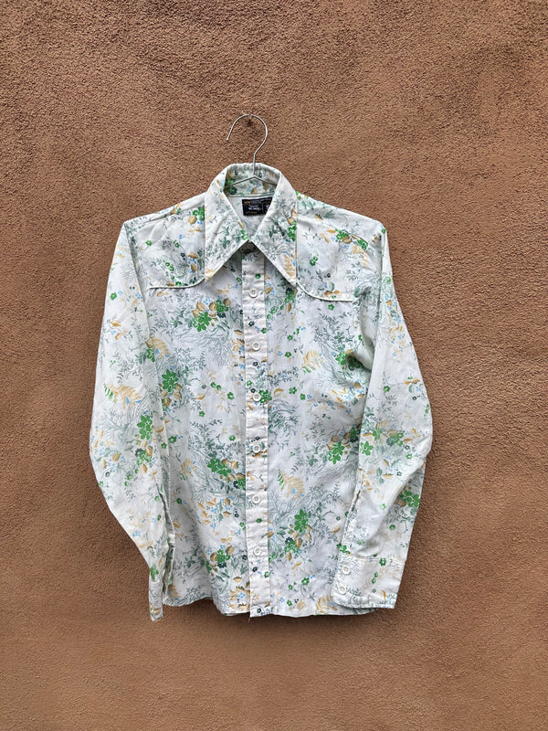 1970's Montgomery Ward Floral Shirt