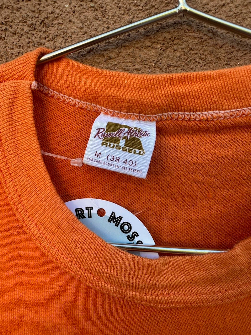 1970's Rio Cerveza Wolfs T-shirt, Russell Athletic Gold