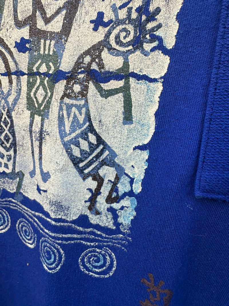 Blue Kokopelli Boho Dress