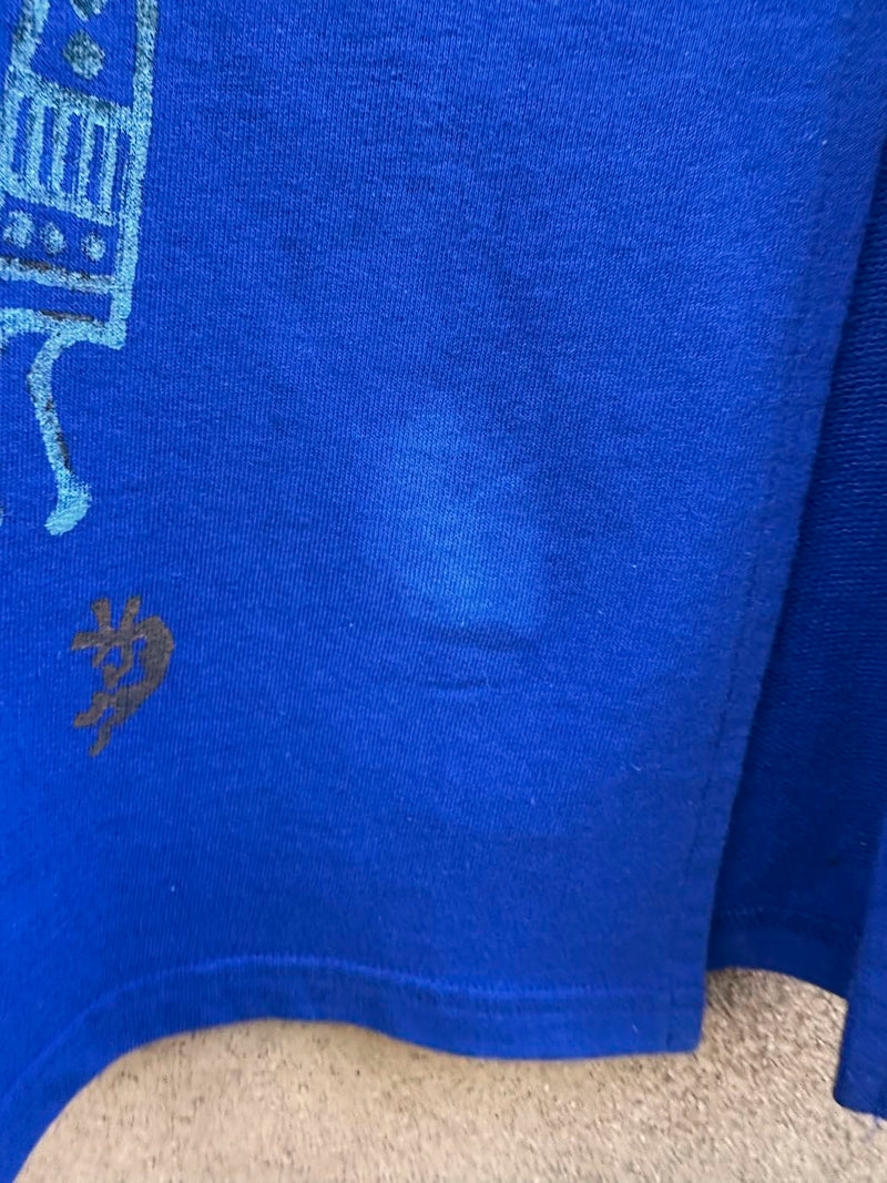 Blue Kokopelli Boho Dress