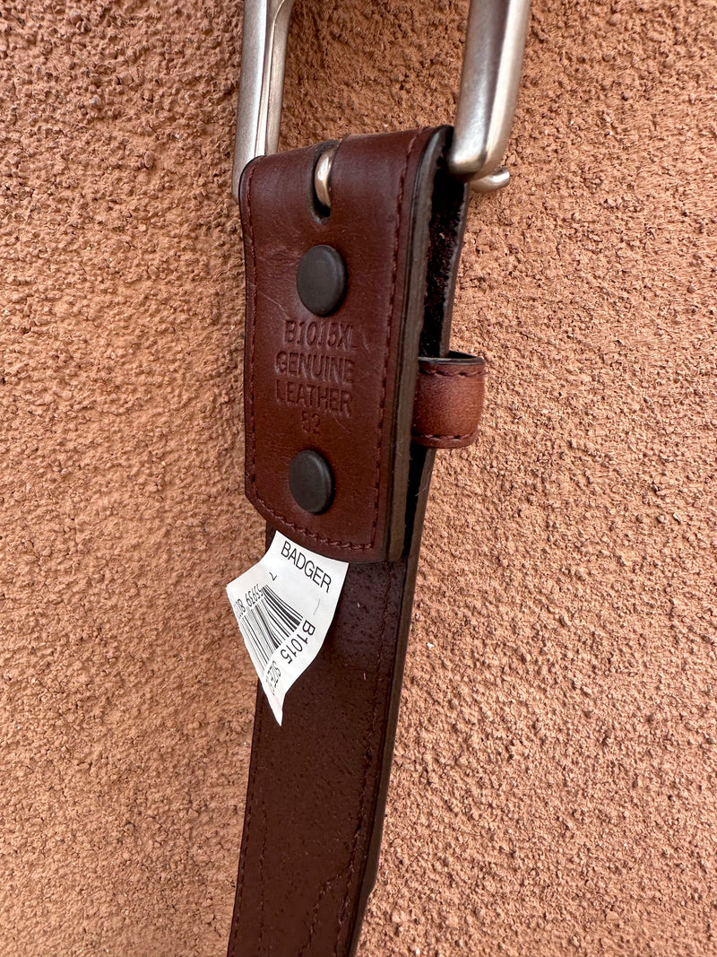 Brown Leather Badger Belt, 52