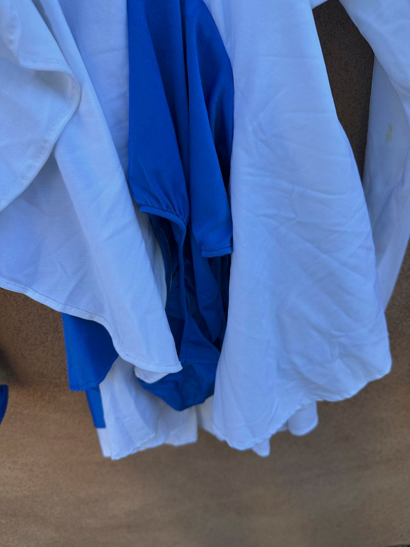Cheerleader/Ice Dancer Outfit, Blue-White