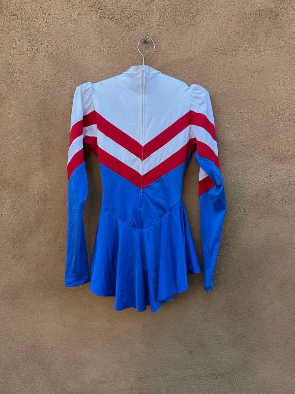 Cheerleader/Ice Dancer Outfit, Red-Blue