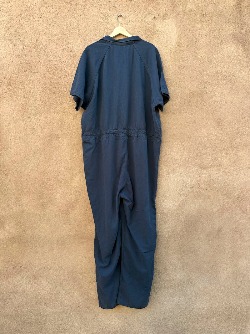 Navy Blue XL Cotton Poly Blend Coveralls