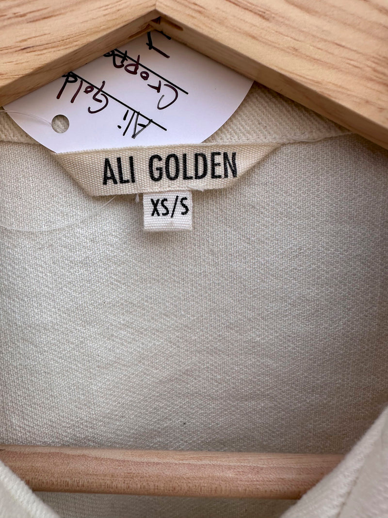 Ali Golden Cropped Cream Jacket