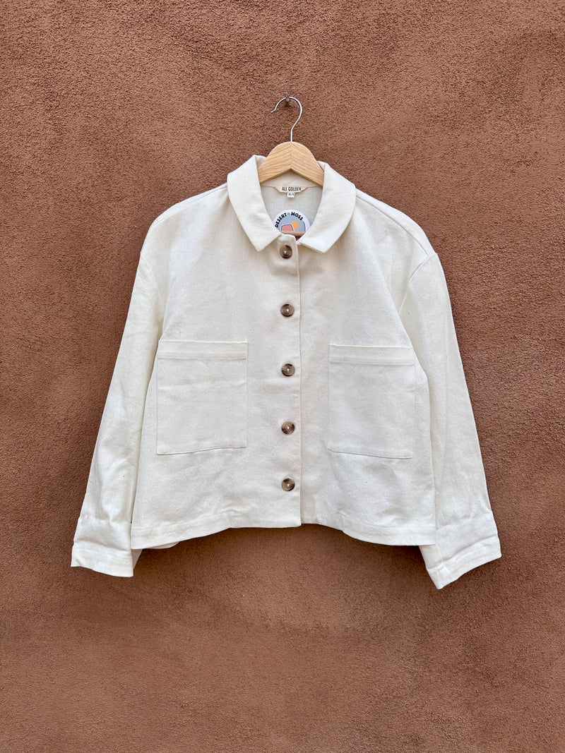 Ali Golden Cropped Cream Jacket