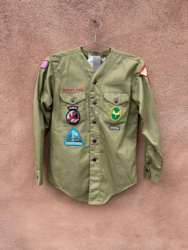 1970's Boy Scout Shirt with Extra Patches