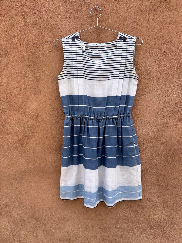 J. Ellis Blue & White Dress, 8, Pockets