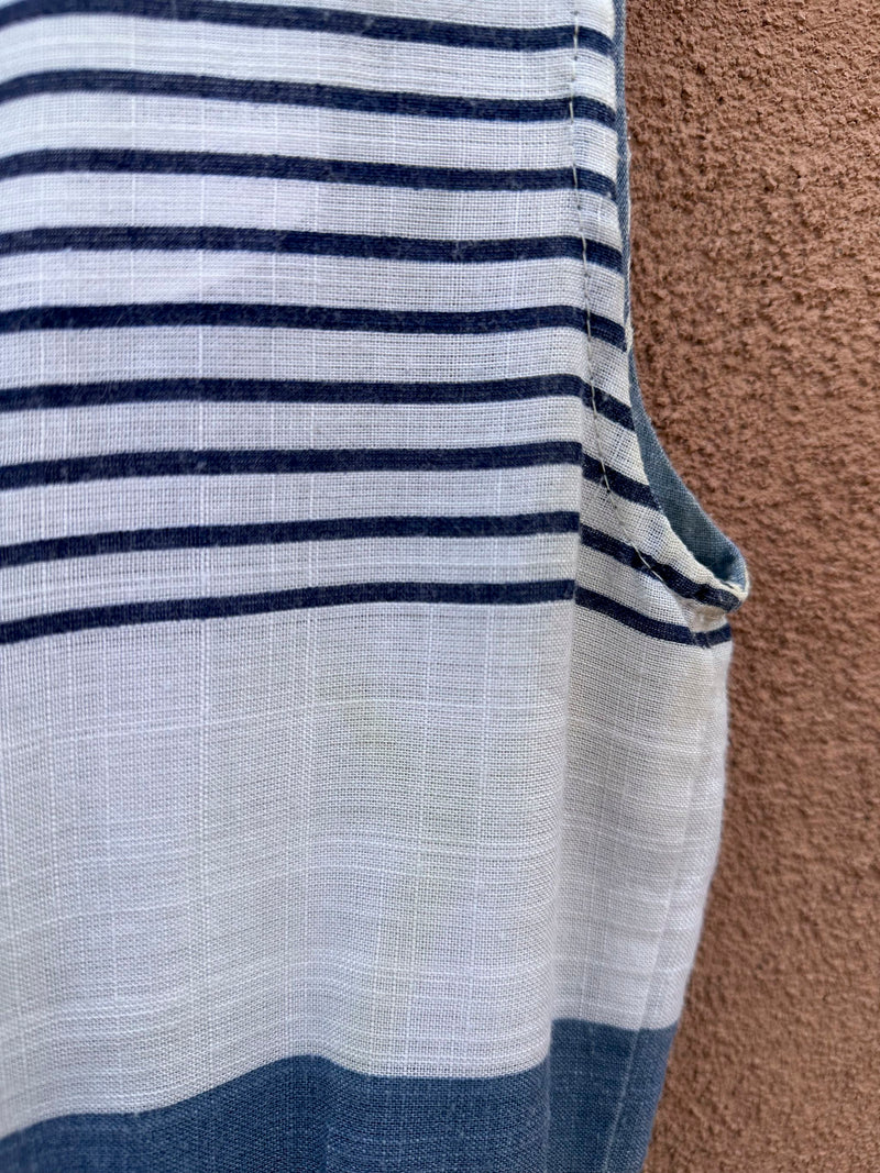 J. Ellis Blue & White Dress, 8, Pockets