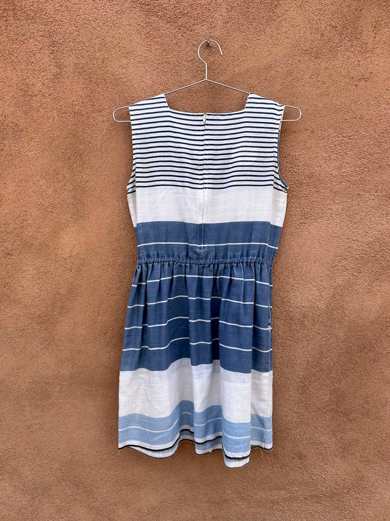 J. Ellis Blue & White Dress, 8, Pockets